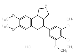 7,8-dimethoxy-4-(3,4,5-trimethoxyphenyl)-2,3,3a,4,5,9b-hexahydro-1H-benzo[e]isoindole,hydrochloride结构式