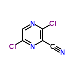 3,6-二氯吡嗪-2-甲腈结构式
