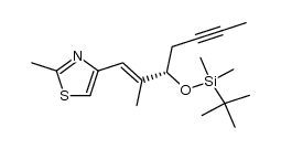 (1E,3S)-4-[3-(tert-butyldimethylsilanyloxy)-2-methyl-hept-1-ene-5-ynyl]-(2-methyl-1,3-thiazole) Structure