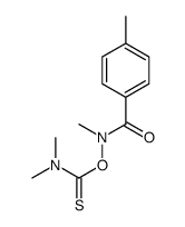 O-[methyl-(4-methylbenzoyl)amino] N,N-dimethylcarbamothioate结构式