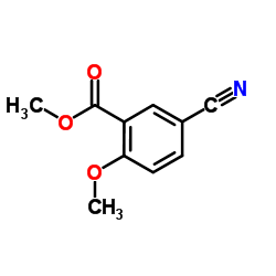 5-氰基-2-甲氧基苯甲酸甲酯结构式