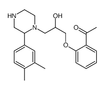 1-[2-[3-[2-(3,4-dimethylphenyl)piperazin-1-yl]-2-hydroxypropoxy]phenyl]ethanone结构式