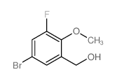 (5-溴-3-氟-2-甲氧基苯基)甲醇结构式