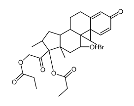 [2-[(8S,9R,10S,11S,13S,14S,16S,17R)-9-bromo-11-hydroxy-10,13,16-trimethyl-3-oxo-17-propanoyloxy-6,7,8,11,12,14,15,16-octahydrocyclopenta[a]phenanthren-17-yl]-2-oxoethyl] propanoate Structure