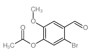 4-乙酰氧基-2-溴-5-甲氧基苯甲醛结构式