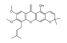 5-hydroxy-8,9-dimethoxy-2,2-dimethyl-10-(3-methyl-but-2-enyl)-2H-pyrano[3,2-b]xanthen-6-one结构式