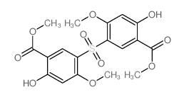 methyl 2-hydroxy-5-(4-hydroxy-2-methoxy-5-methoxycarbonyl-phenyl)sulfonyl-4-methoxy-benzoate Structure