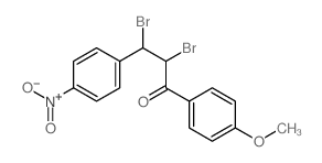 2,3-dibromo-1-(4-methoxyphenyl)-3-(4-nitrophenyl)propan-1-one Structure