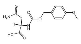 (S)-4-amino-2-((((4-methoxybenzyl)oxy)carbonyl)amino)-4-thioxobutanoic acid Structure