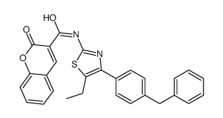 N-[4-(4-benzylphenyl)-5-ethyl-1,3-thiazol-2-yl]-2-oxochromene-3-carboxamide结构式