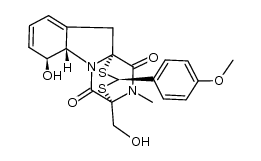 7c-hydroxy-4-hydroxymethyl-2ξ-(4-methoxy-phenyl)-13-methyl-(6ac)-7,11-dihydro-6aH-4r,11ac-azaethano-[1,3,5]dithiazepino[5,4-a]indole-5,12-dione结构式