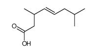 3,7-dimethyloct-4-enoic acid结构式