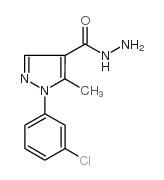 1-(3-氯苯基)-5-甲基-1H-吡唑-4-酰肼结构式
