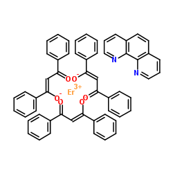 三(二苯甲酰甲烷)单(菲罗啉)铒结构式