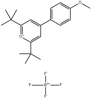 2,6-di-tert-butyl-4-(4-methoxy-phenyl)-pyranylium, tetrafluoro borate Structure