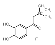 [2-(3,4-dihydroxyphenyl)-2-oxo-ethyl]-trimethyl-azanium结构式