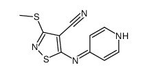 3-methylsulfanyl-5-(pyridin-4-ylamino)-1,2-thiazole-4-carbonitrile Structure