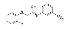 2-(2-chlorophenyl)sulfanyl-N-(3-cyanophenyl)acetamide Structure