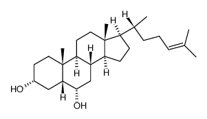 Δ24-3α,6α-dihydroxy-5β-cholestene结构式