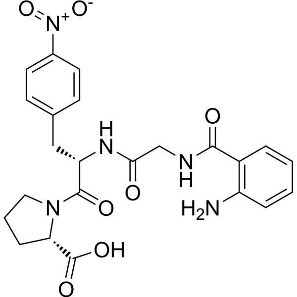 Abz-Gly-p-nitro-Phe-Pro-OH trifluoroacetate salt Structure