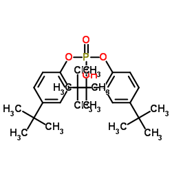Bis(2,4-di-tert-butylphenyl) hydrogen phosphate Structure