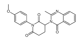 1-(4-methoxyphenyl)-3-(2-methyl-4-oxoquinazolin-3-yl)piperidine-2,6-dione Structure