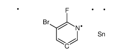 3-Bromo-2-fluoro-5-(trimethylstannyl)-pyridine结构式