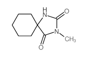 3-methyl-1,3-diazaspiro[4.5]decane-2,4-dione结构式