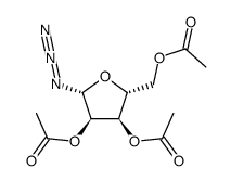 2,3,5-tri-O-acetyl-β-D-ribofuranosyl-1-azide结构式