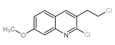 2-氯-3-(2-氯乙基)-7-甲氧基喹啉结构式