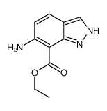 Ethyl 6-amino-1H-indazole-7-carboxylate结构式