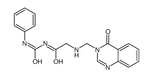 2-[(4-oxoquinazolin-3-yl)methylamino]-N-(phenylcarbamoyl)acetamide结构式