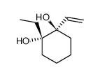 1-ethyl-2-vinyl-cyclohexane-1r,2t-diol结构式