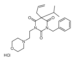 1-benzyl-3-(2-morpholin-4-ium-4-ylethyl)-5-propan-2-yl-5-prop-2-enyl-1,3-diazinane-2,4,6-trione,chloride结构式