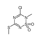 3-chloro-2-methyl-5-methylsulfanyl-1,2,4,6-thiatriazine 1,1-dioxide Structure