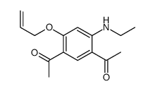 1,1-(4-烯丙氧基-6-乙基氨基-1,3-亚苯基)二乙酮结构式