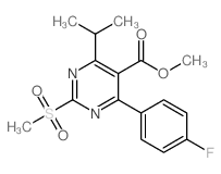 4-(4-氟苯基)-6-异丙基-2-(甲基磺酰基)嘧啶-5-羧酸甲酯结构式