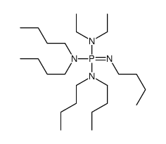 N-butyl-N-[butylimino-(dibutylamino)-(diethylamino)-λ5-phosphanyl]butan-1-amine Structure
