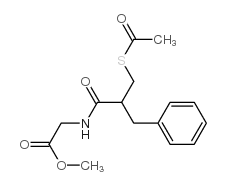 N-[2-[(乙酰硫基)甲基]-1-氧代-3-苯基丙基]甘氨酸甲基酯结构式