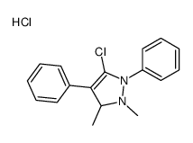 5-chloro-2,3-dimethyl-1,4-diphenyl-1,3-dihydropyrazol-1-ium,chloride结构式