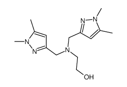 2-[bis[(1,5-dimethylpyrazol-3-yl)methyl]amino]ethanol Structure