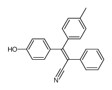(Z)-3-(4-Hydroxy-phenyl)-2-phenyl-3-p-tolyl-acrylonitrile Structure