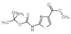2-(BOC-氨基)噻唑-4-羧酸甲酯结构式