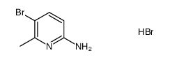 5-bromo-2-amino-6-picoline hydrobromide Structure