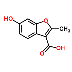 6-Hydroxy-2-methyl-1-benzofuran-3-carboxylic acid Structure