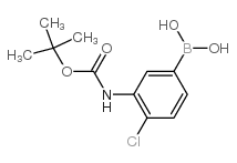 3-BOC-氨基-4-氯苯基硼酸结构式