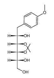1-deoxy-3,4-O-isopropylidene-1-(p-methoxyphenyl)-D-allitol Structure