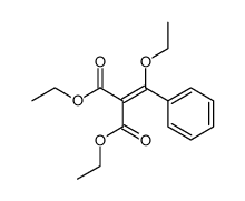 ethyl 3-ethoxy-2-ethoxycarbonyl-3-phenyl-acrylate结构式