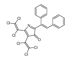 2-(1,2-diphenylethenyl)-4,5-bis(1,2,2-trichloroethenyl)pyrrol-3-one结构式