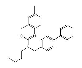 1-butyl-3-(2,4-dimethylphenyl)-1-[(4-phenylphenyl)methyl]urea Structure